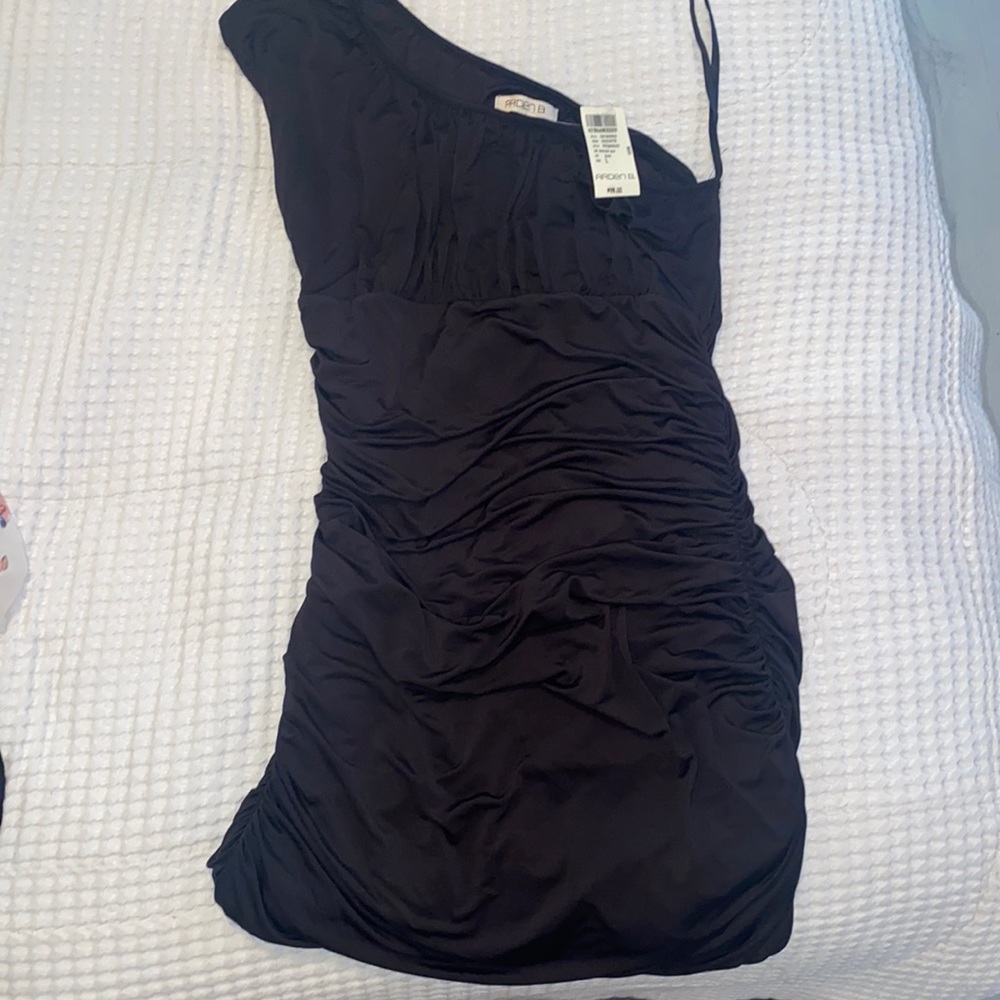 Off shoulder black dress sized Large Arden B.
